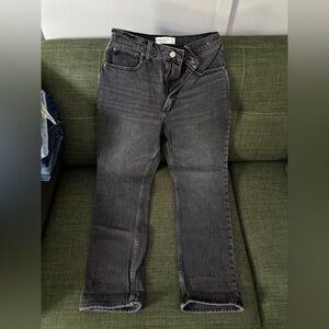 Abercrombie & Fitch Women's Black Straight Leg Jeans